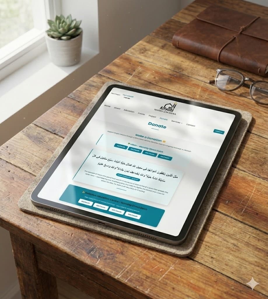 Masjid Zakariya Website screenshot 1