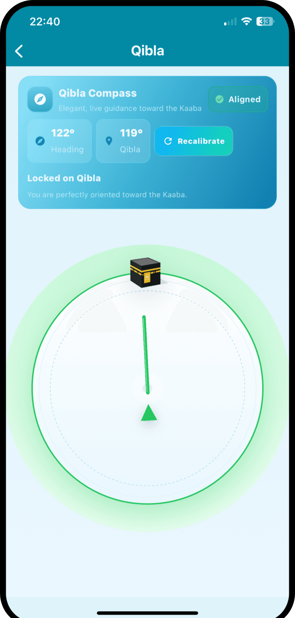 Qibla compass